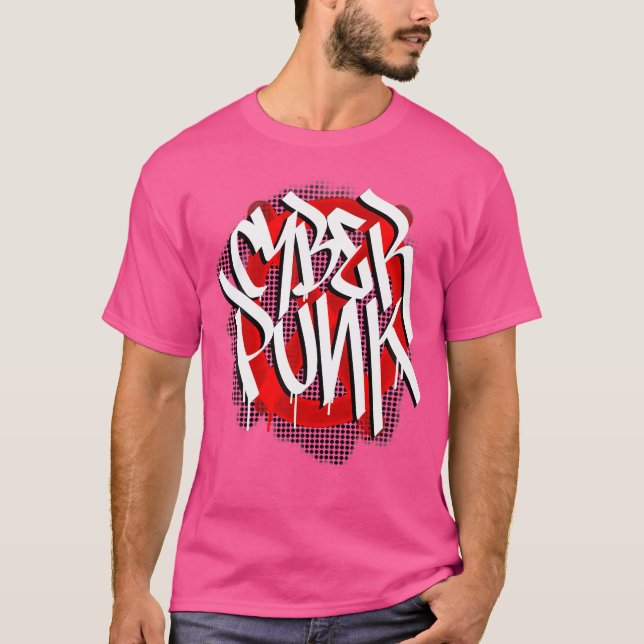 Cyberpunk Graffiti Street Art Gamer Cyber Punk Fut T-Shirt (Front)