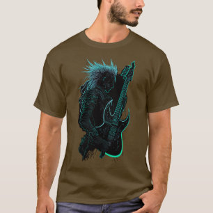 Cyberpunk Guitar Gift Guitarist Rock Concert Festi T-Shirt