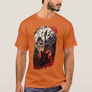 Cyberpunk Guitar Gift Guitarist Rock Concert Festi T-Shirt