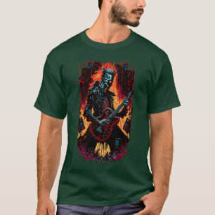 Cyberpunk Guitar Gift Guitarist Rock Concert Festi T-Shirt