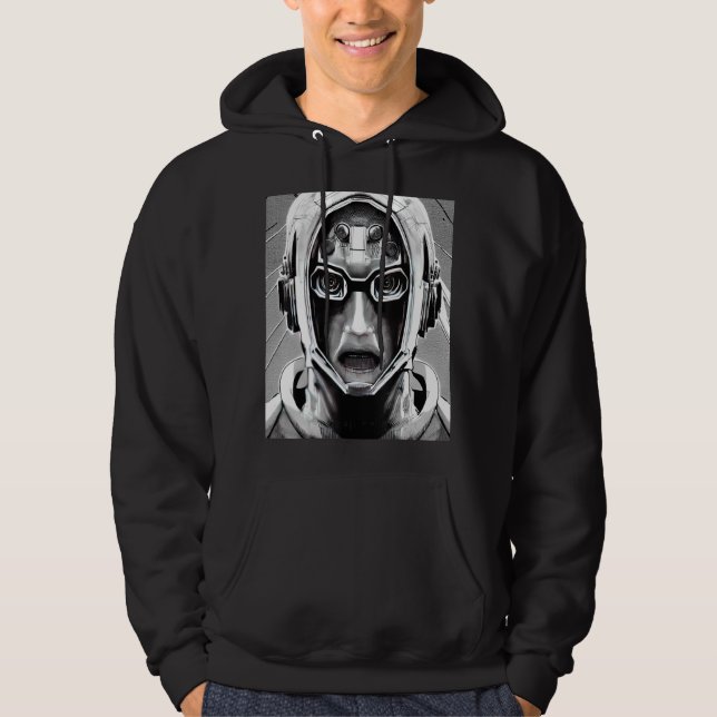 Cyberpunk Hacker Computer Geek design_17 Hoodie (Front)
