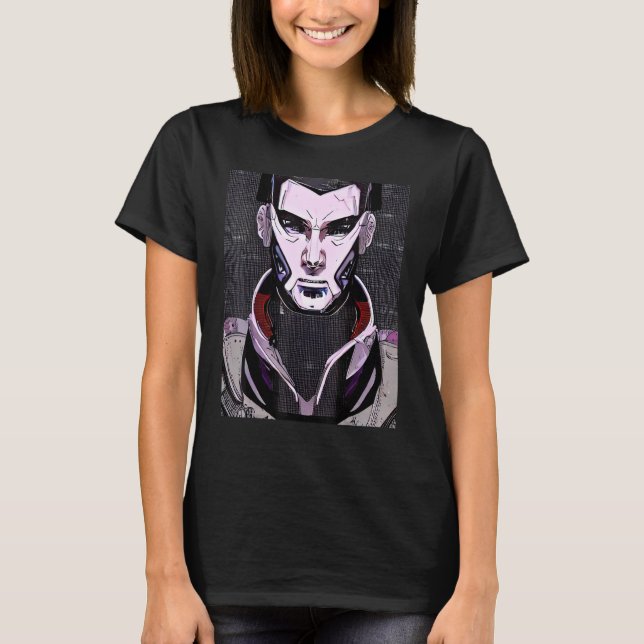 Cyberpunk Hacker Computer Geek design_1 T-Shirt (Front)