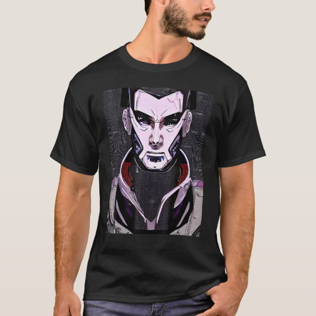 Cyberpunk Hacker Computer Geek design_1 T-Shirt (Front)