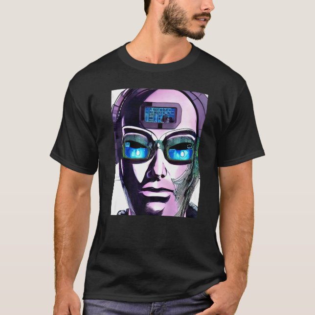 Cyberpunk Hacker Computer Geek design Premium_24 T-Shirt (Front)