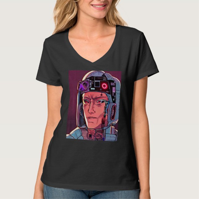 Cyberpunk Hacker Computer Geek design Premium_27 T-Shirt (Front)