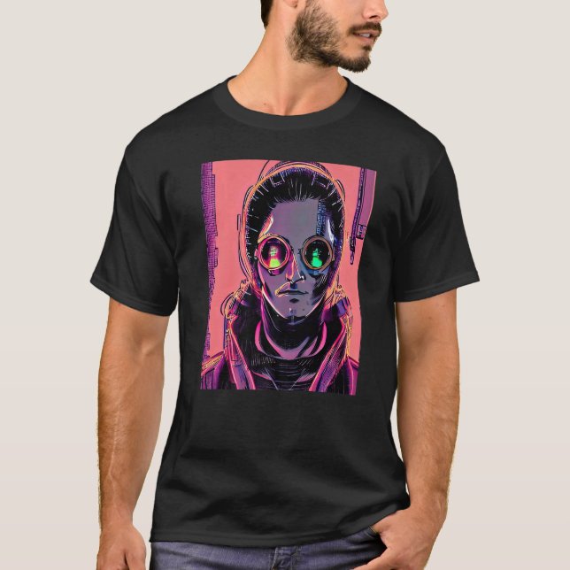 Cyberpunk Hacker Computer Geek design Premium_2 T-Shirt (Front)