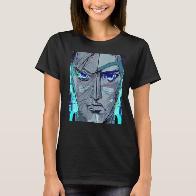 Cyberpunk Hacker Computer Geek design Premium_30 T-Shirt (Front)