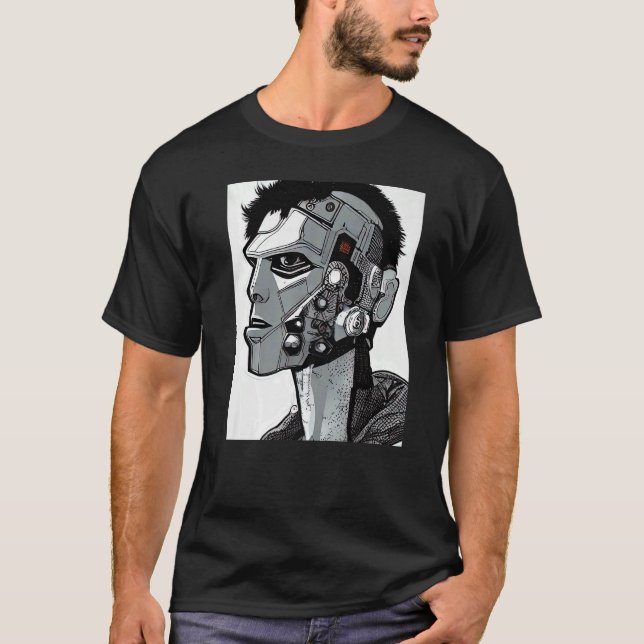 Cyberpunk Hacker Computer Geek design Premium_3 T-Shirt (Front)