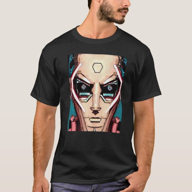 Cyberpunk Hacker Computer Geek design Premium_7 T-Shirt (Front)