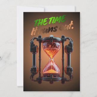 Cyberpunk Hourglass Gaming Halloween Invitation