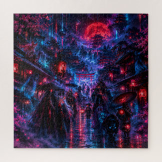Cyberpunk Japanese Yokai Parade 2 Jigsaw Puzzle