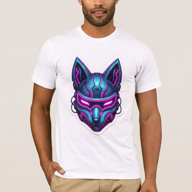Cyberpunk Kitsune Mask T-Shirt (Front)