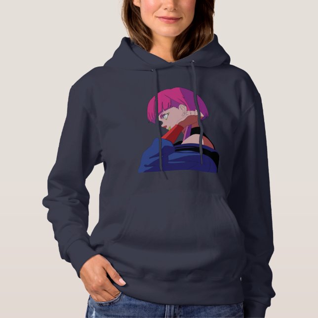 cyberpunk lucy womens hoodies (Front)