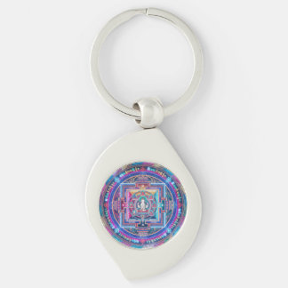 Cyberpunk Mandala Key Ring