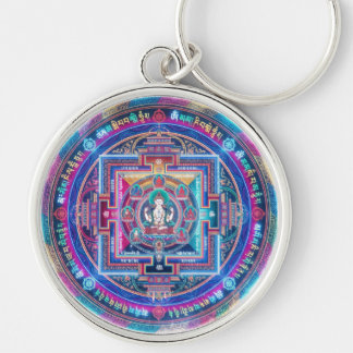 Cyberpunk Mandala Key Ring