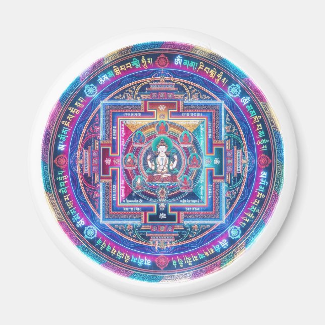 Cyberpunk Mandala Magnet (Front)