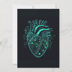 Cyberpunk Mecha Heart Tech Invitation