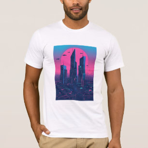 Cyberpunk Neon City Aesthetic for Sci-Fi and Tech  T-Shirt