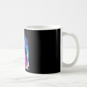 Cyberpunk neon samurai japanese art coffee mug