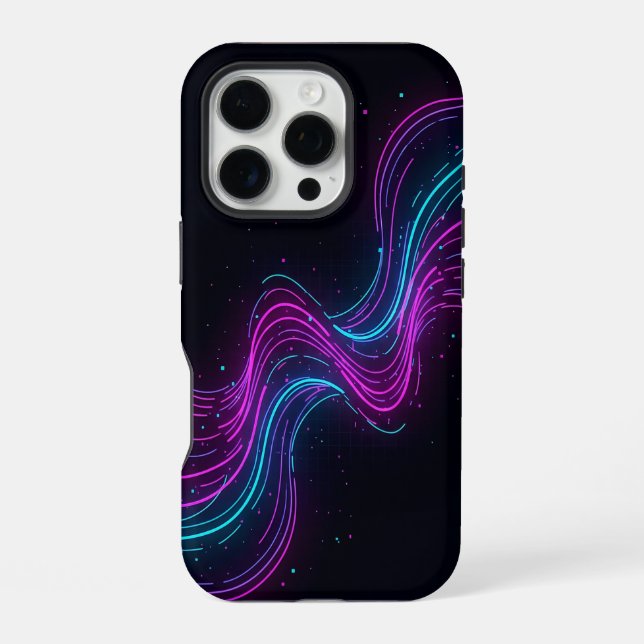 ​Cyberpunk Neon Wave Glitch Gaming Phone Case - Ab (Back)