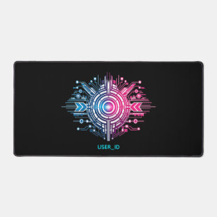 Cyberpunk Neural Interface Power Core  Desk Mat