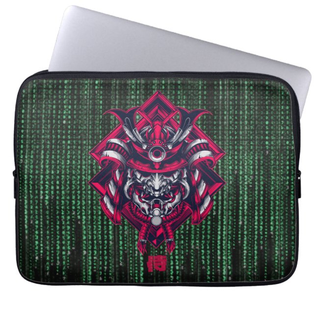 Cyberpunk Oni Matrix Laptop Sleeve (Front)