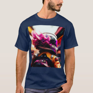 Cyberpunk Outrun Biker Motorcycle Motorcyclist Fut T-Shirt