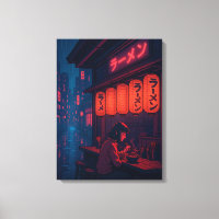 Cyberpunk Ramen Night Poster – Neon Japanese Citys