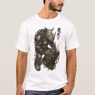 Cyberpunk Rhino Berserker – Mutant Warrior  T-Shirt