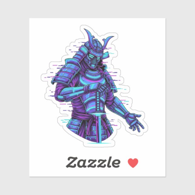 Cyberpunk Samurai in Neon Glow (Sheet)