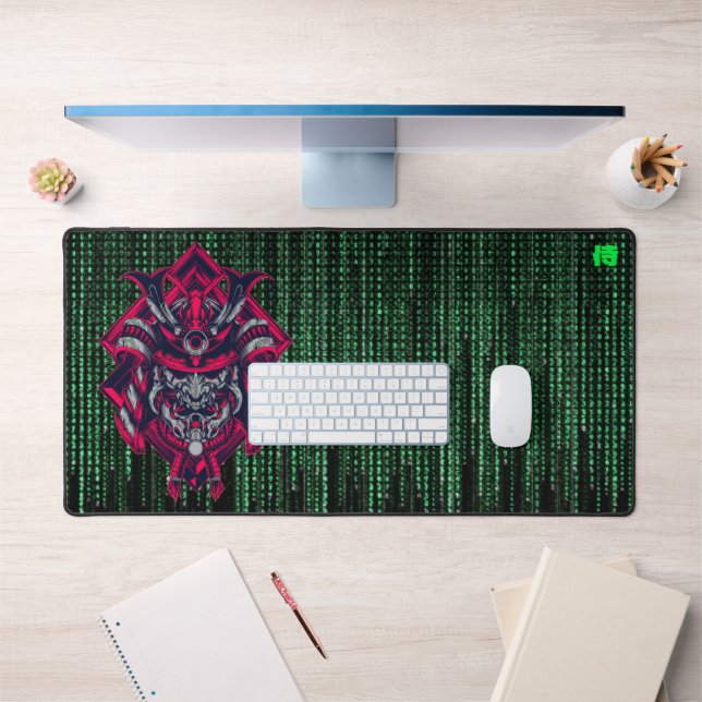 Cyberpunk Samurai Matrix Desk Mat (Office 1)