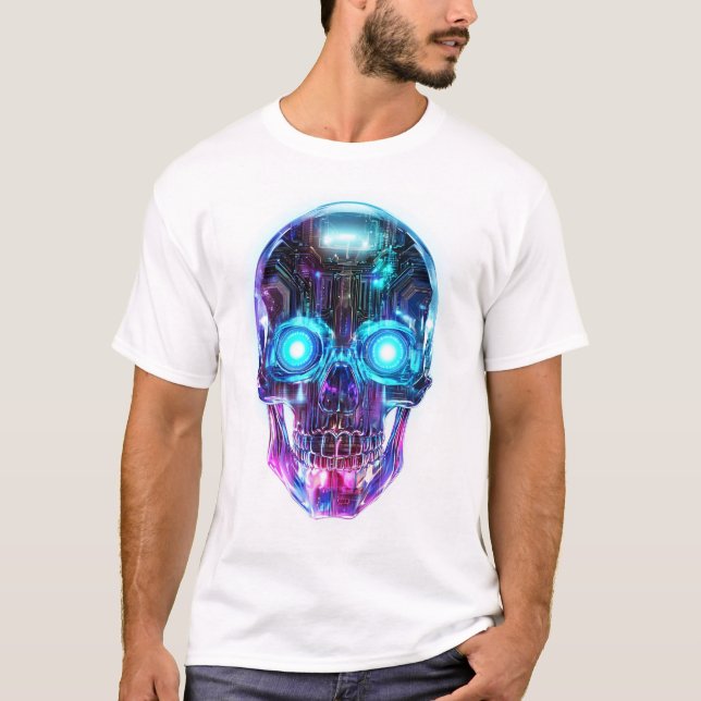 Cyberpunk Skull King T-Shirt (Front)