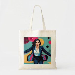 Cyberpunk Stylish Girl Pop Art Tote Bag