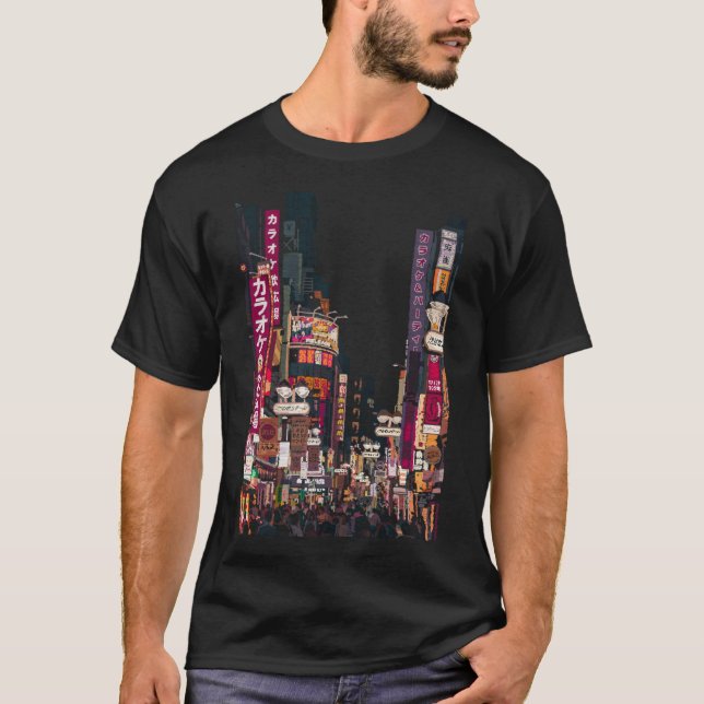 Cyberpunk Tokyo Japan T-Shirt (Front)