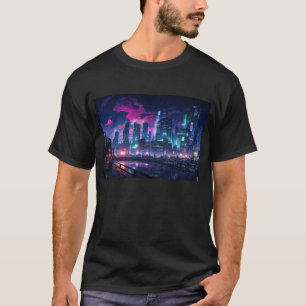 Cyberpunk Tokyo Riverfront T-Shirt