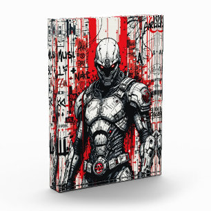 Cyberpunk Warrior Graffiti – Photo Block