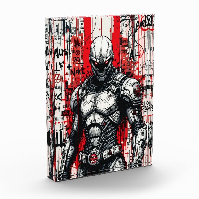 Cyberpunk Warrior Graffiti – Photo Block  (Left)
