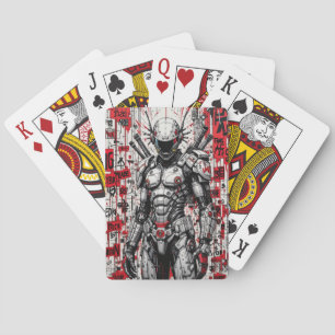 Cyberpunk Warrior Graffiti playing cards