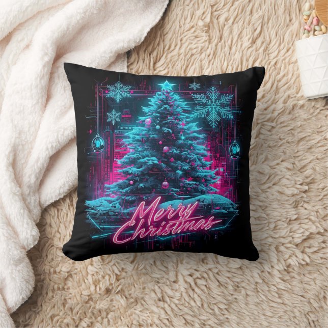 Cyberpunk Winter Christmas Cushion (Blanket)