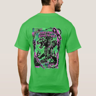 Cyberpunk WolfShirtNeon Grunge Streetwear Graphic T-Shirt