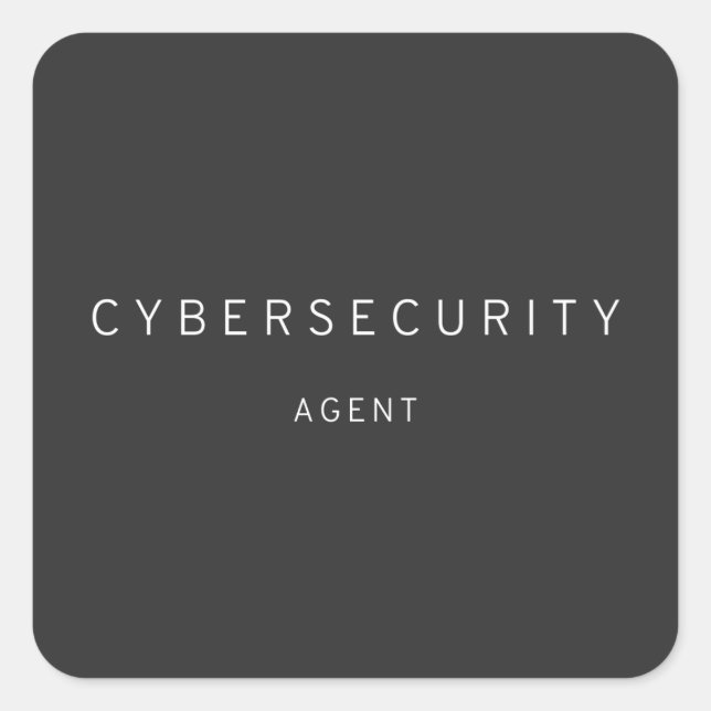 Cybersecurity Agent Square Sticker (Front)