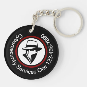 Cybersecurity Business Bulk Double Side Key Ring