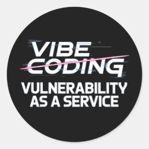 Cybersecurity hacker network security classic round sticker