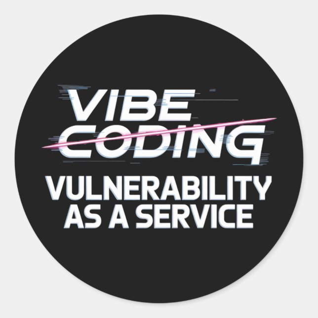 Cybersecurity hacker network security classic round sticker (Front)