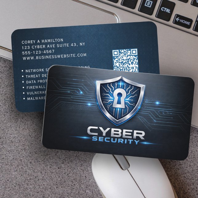 Cybersecurity Service Technician QR Code Business Card (Creator Uploaded)