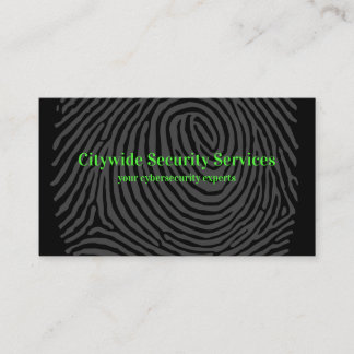 Cybersecurity Services Double Side Business Card