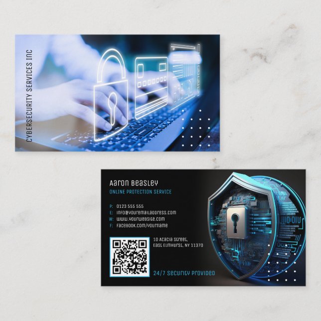 Cybersecurity Services | ONLINE PROTECTION SERVICE Business Card (Front/Back)