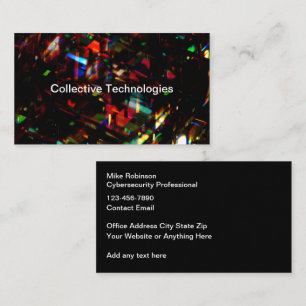 Cybersecurity Technology Abstract Business Cards
