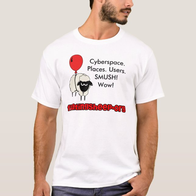 Cyberspace. Places. Users. SM... T-Shirt (Front)