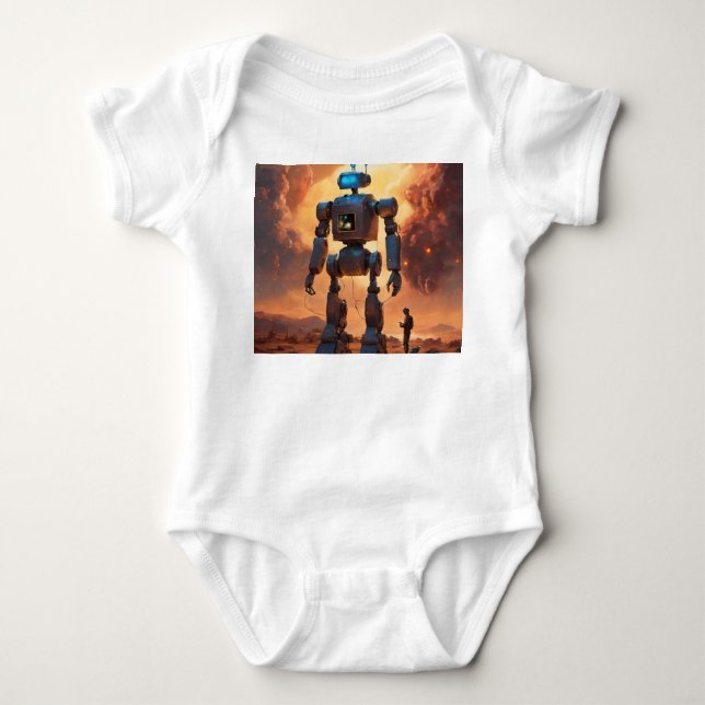 CyberTee Lab: Bold Designs for Robot Lovers Baby Bodysuit (Front)